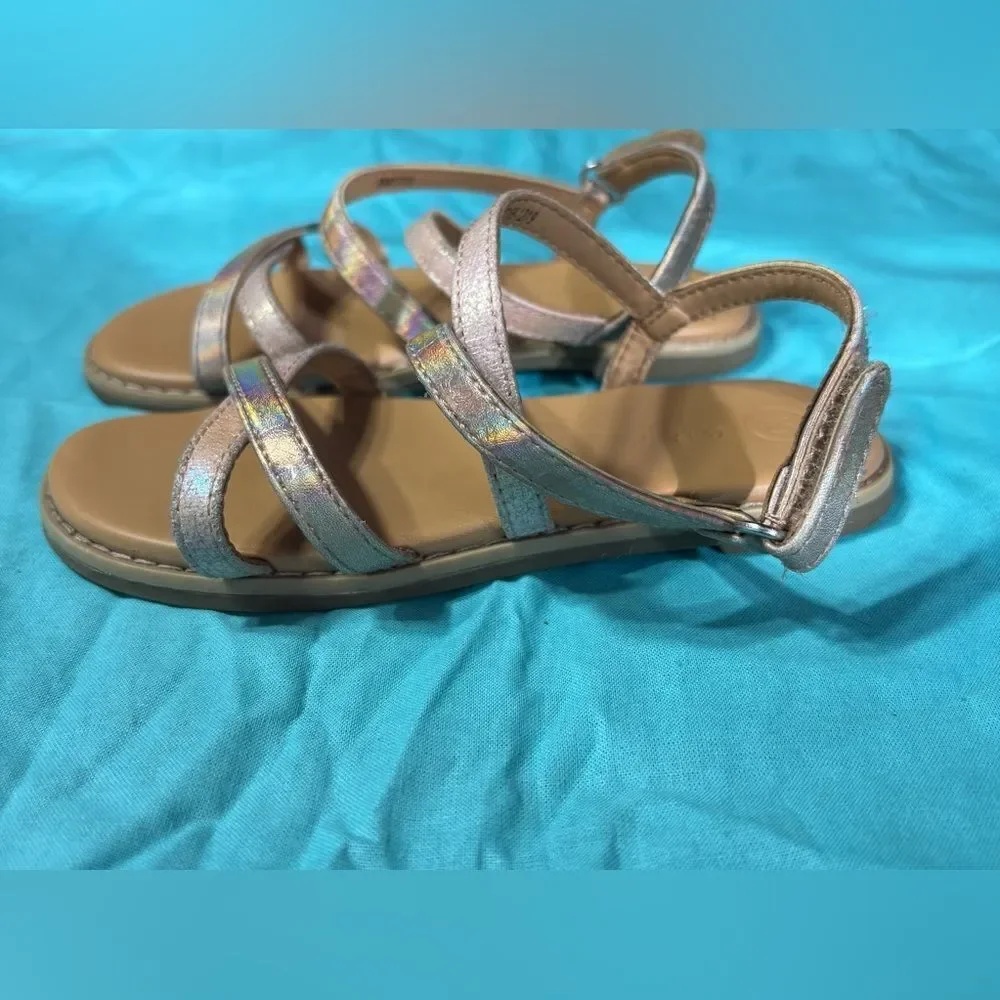 Cat & Jack Sandals Slip Ons Velcro Closure EPC Size 10 Excellent Preloved Condit